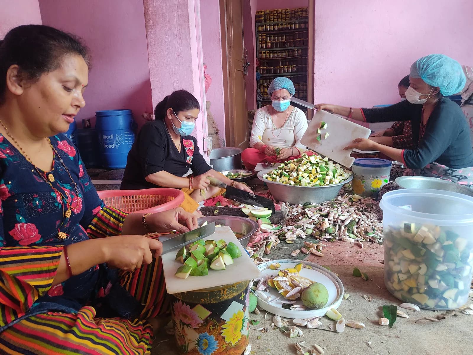 Green mango preparation for pickle